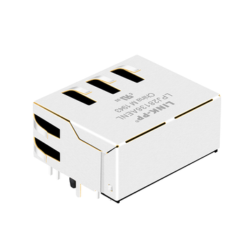 Belfuse 0875-1A2T-V5 Compatible LPJ28136AENL 100 Base-T RJ45 1x2 Port Magnetics Jacks with transformer Tab Up Green/Yellow Led image 2