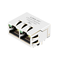 LPJ28136AENL 100 Base-T RJ45 1x2 Port Magnetics-Buchsen mit Transformator, grüne/gelbe LED nach oben