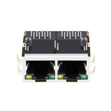 Belfuse 0875-1A2T-V5 Compatible LPJ28136AENL 100 Base-T RJ45 1x2 Port Magnetics Jacks with transformer Tab Up Green/Yellow Led image 5