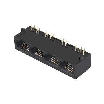 LPJE104NNL RJ45 1x4 unshielded Pcb jack Without Magnetics transformer Tab Down Without Led image 4