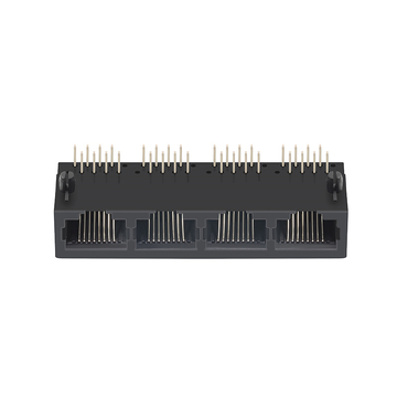 LPJE104NNL RJ45 1x4 unshielded Pcb jack Without Magnetics transformer Tab Down Without Led image 5
