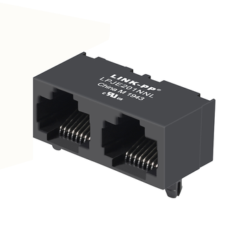 pulse e5j88-00ajg2-l compatible link-pp lpje201nnl 1x2 port rj45 modular jack without magnetics tab up without led