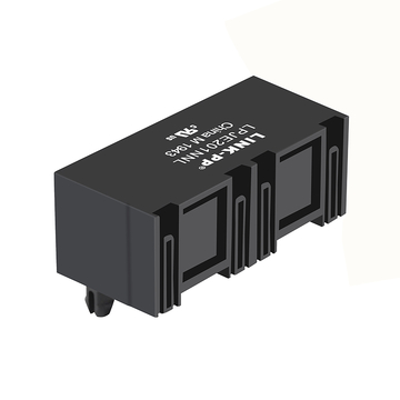 Compatibile con impulso E5J88-00AJG2-L LINK-PP LPJE201NNL Connettore modulare RJ45 a 1x2 porte senza magneti, linguetta verso l'alto, senza LED, immagine 2