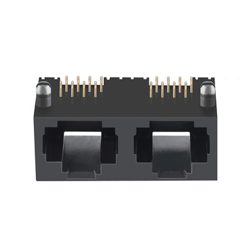 Compatibile con impulso E5J88-00AJG2-L LINK-PP LPJE201NNL Connettore modulare RJ45 a 1x2 porte senza magneti, linguetta verso l'alto, senza LED, immagine 5