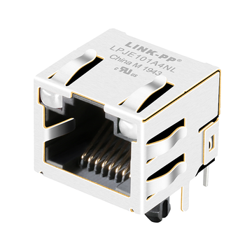 wurth 615008142121 compatible link-pp lpje101a4nl 1x1 port short rj45 jack without magnetics tab up green&yellow green&yellow led