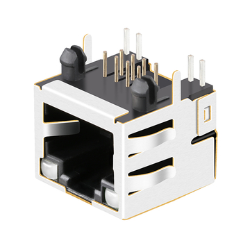 LPJE101A4NL 1X1 Port Short RJ45 Jack Without Magnetics Tab Up Green&Yellow/Green&Yellow LED image 3