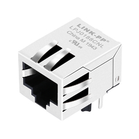 LPJ0188CNL 10/100 Base-T PoE RJ45 Connector With Magnetics Single Port Tab Down Withou Led