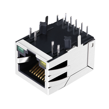 LPJ0123GDNL 10/100 Base-T Single Port RJ45 POE+ Magnetics Connector Tab Down Yellow/Green Led image 4
