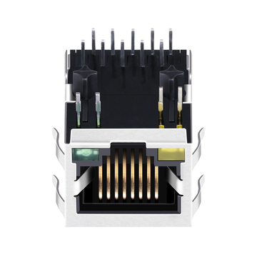 LPJ0123GDNL 10/100 Base-T Single Port RJ45 POE+ Magnetics Connector Tab Down Yellow/Green Led image 5