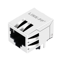 Halo HFJ11-LGHRPERL Compatible LPJ4311CNL 10/100 Base-T Single Port RJ45 8P8C Female Jack Tab Down Without Led