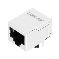 Compatible con HaloHFJ11-RPE36E-S1RL LINK-PP Lengüeta del conector del PWB del solo puerto RJ4164 POE de LPJ10DNL 100/45 Base-T abajo sin llevado