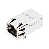 Halo HFJT1-1GHP-L72RL Συμβατό LPJK2074AONL 1000 Base-T Single Port RJ45 POE+ Magjack Tab Up Πορτοκαλί&Πράσινο/Κίτρινο Led