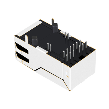 LPJK2072CNL 100/1000 Base-T 1x1 Port RJ45 POE Connector With magnetics Tab Up Without Led image 4