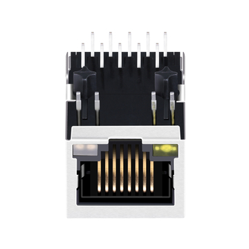 LPJG0924H23NL 100/1000 Base-T Single Port RJ45 Pcb Mount Jack with transformer Tab Down Yellow/Orange&Green Led image 4