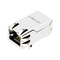 Halo HFJT1-1GHPE-L12RL Compatible LPJK6074AHNL 1Gigabit Port unique RJ45 POE + connecteur magnétique languette vers le haut Led verte/jaune