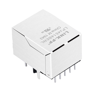 LPJ4514BENL 10/100 Base-T RJ45 Magnetics Connector With PoE Tab Down Green/Yellow Led image 2
