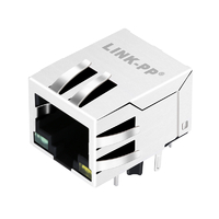 Halo HFJ11-E1G46E-L12RL Compatible LPJG4918GENL 100/1000 Base-T Single Port RJ45 Magnetic Jack Tab Down Green/Yellow Led