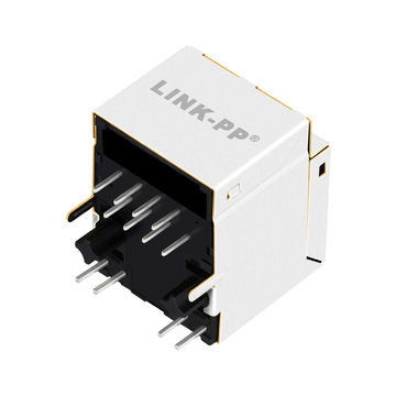 Halo HFJV1-1G01-L11RL Compatible LPJD0713BFNL 100/1000 Base-T Vertical RJ45 ethernet connector with magnetics Green/Green LED image 5