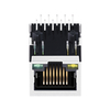 LPJ0009HDNL 10/100 Base-T RJ45 PoE Magnetics Jack With Rectifier Bridge 1x1 Port Tab Down Yellow/Green LED thumb image 4