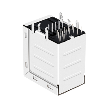 WE 7497010211A Compatible LINK-PP LPJU5002BPNL-3 10/100 Base-T Tab Up Green/Yellow LED with DUAL USB Modular Connector RJ45 image 2