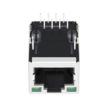 LPJE501NFNL Однопортовый модульный разъем RJ45 для печатных плат, без магнитов, с зелёным светодиодом (изображение 5).