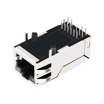 LPJK4036A105NL 1000 Base-T магнитный разъем RJ45 гигабитный Ethernet, 1x1 порт, разъем для печатной платы, вкладка вверх, зеленый/зеленый и оранжевый светодиод, изображение 3