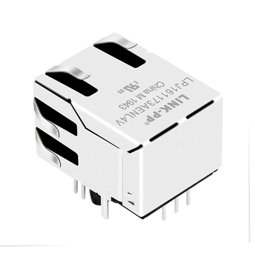 Belfuse 0875-1A1T-P2 Совместимый с LPJ161173AENL4V RJ45 100 Base-T трансформатор, гнездо для печатной платы, Ethernet-разъем, однопортовый, с креплением вверх, зеленый/желтый светодиод, изображение 2