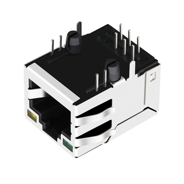 Belfuse 0875-1A1T-P2 Совместимый с LPJ161173AENL4V RJ45 100 Base-T трансформатор, гнездо для печатной платы, Ethernet-разъем, однопортовый, с креплением вверх, зеленый/желтый светодиод, изображение 3