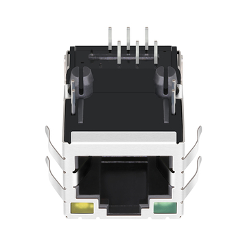 Belfuse 0875-1A1T-P2 Совместимый с LPJ161173AENL4V RJ45 100 Base-T трансформатор, гнездо для печатной платы, Ethernet-разъем, однопортовый, с креплением вверх, зеленый/желтый светодиод, изображение 5
