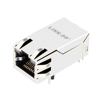 Halo HFJT1-1G16C3-L55RL LPJK0036A4NL, connecteur blindé RJ45 Mag jack, 1x1 Port 1000 base-t, languette vers le haut, Led verte et jaune/verte et jaune