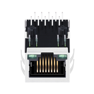 LPJG0826-8GFNL 1000 Base-T RJ45 Ethernet разъем для печатной платы с трансформатором, зеленый/зеленый светодиод, контакт вниз, один порт, изображение 4