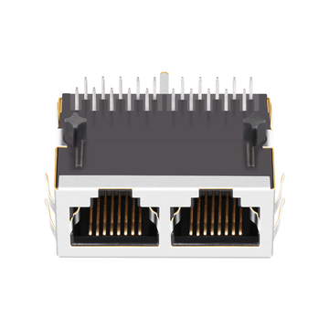 LPJG26926-8CNL 1000 Base-T RJ45 1x2ポート Magjackコネクタ 内蔵磁気タブダウン LEDなし 画像4