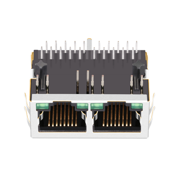 بطاقة إيثرنت متوافقة مع Halo HFJ12-E1G16ER-L11RL، طراز LPJG26973-8AFNL، من نوع جيجابت RJ45، منفذان، بسرعة 1000 ميجابت في الثانية، بمؤشر LED أخضر/أخضر، رقم الصورة 5