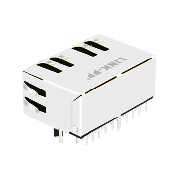 LPJG26843-8CNL 100/1000 Base-T RJ45 1x2ポート磁気コネクタ（タブダウン、LEDなし）画像5