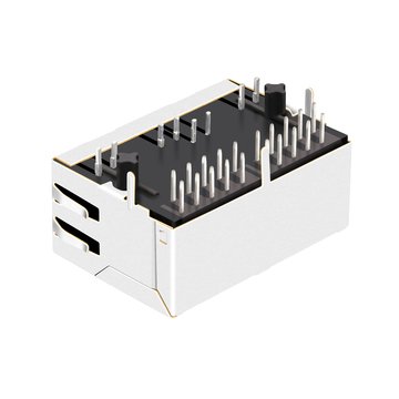 LPJG26943-8AFNL 1000 Base-T RJ45 1x2 Port MagJack PCB Connectors Tab Down Green/Green Led image 2