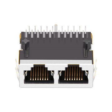 LPJG26918-8CNL Connettore magnetico RJ45 1x2 porte 1000 Base-T con linguetta verso il basso, senza LED, immagine 4