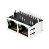 Halo HFJ12-1G46ER-L11RL Совместимость с LPJG26818-8AFNL 1000 Base-T RJ45, 1x2 порта, гигабитные магнитные разъемы Tab Down, зеленый/зеленый светодиод, изображение большого пальца 4