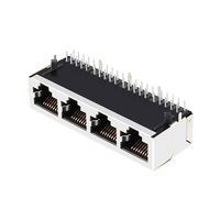 Halo HFJ14-1G11ERL compatibile LPJG46826-8CNL 100/1000 Base-T RJ45 1x4 Gigabit jack magnetici senza scheda LED abbassata