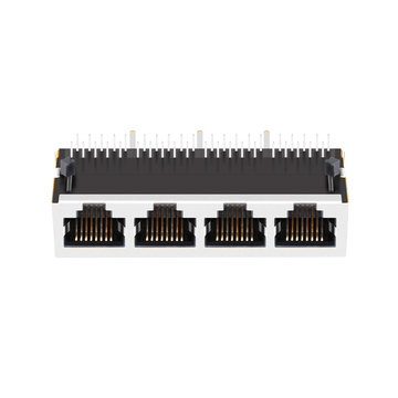 LPJG46826-8CNL 100/1000 Base-T RJ45 1x4 Gigabit Magnetic jacks Without Led Tab Down image 3