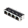Halo HFJ14-1G11ER-L11RL Compatible LINK-PP LPJG46826-8AFNL 100/1000 Base-T RJ45 1x4 Gigabit Magjack Green/Green LED Tab Down thumb image 2