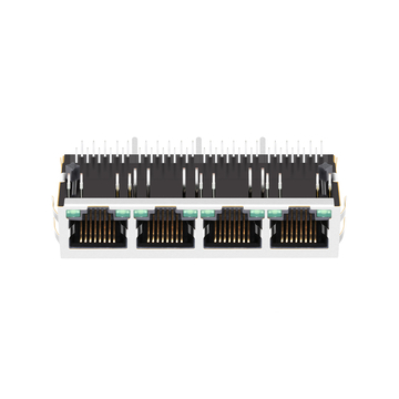 LPJG46826-8AFNL 100/1000 Base-T RJ45 1x4 Gigabit Magnetic connectors Green/Green Led Tab Down image 3