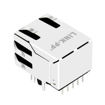 LPJ16801AENL 10/100 Base-T RJ45 POE магнитный разъем, вкладка вверх, зеленый/желтый светодиод, изображение 2