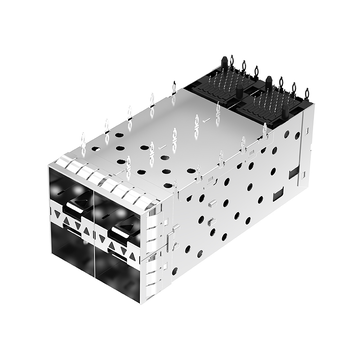 LINK-PP LP22BC01101 REVB SFP+ موصل قفصي 2x2 مع أنبوب ضوئي داخلي/خارجي، زنبرك EMI، صورة إصبع 2