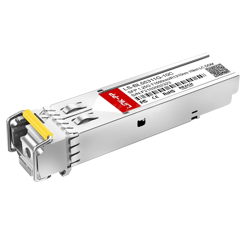 H3C SFP-GE-10-SM1550-BIDI Compatible LS-BL55311G-10C SFP 1G BiDi 1550nm-TX/1310nm-RX 10km DOM Simplex LC/UPC SMF Optical Transceiver Module