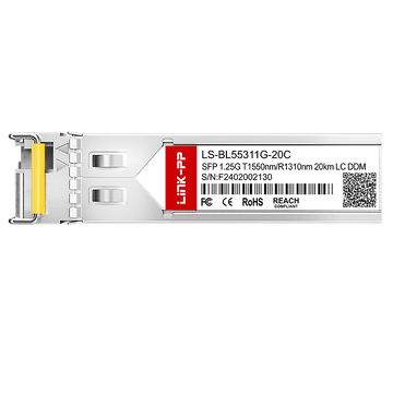 Cisco GLC-BX-20D Compatible LINK-PP 1G SFP BiDi 1550nm-TX/1310nm-RX 20km Simplex LC DOM SMF Optical Transceiver Module image 3