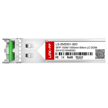 H3C SFP-FE-LH80-SM1550 Compatible LINK-PP 155M SFP 1550nm 80km Duplex LC DOM SMF Optical Transceiver Module image 3
