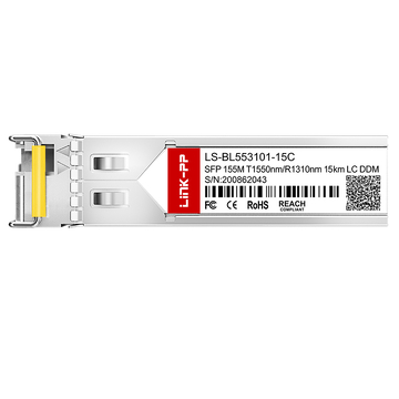 LINK-PP LS-BL553101-15C 155M SFP BiDi 1550nm-TX/1310nm-RX 15km Simplex LC DOM SMF Módulo Transceptor Óptico imagem 3