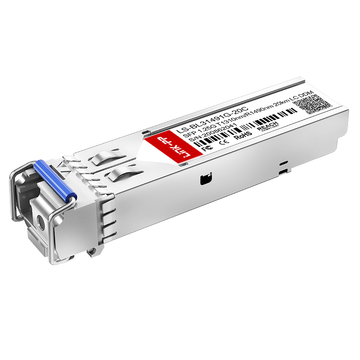 fs sfp-1g34-bx20 compatible 1000base-bx20-u sfp bidi 1310nm-tx 1490nm-rx 20km simplex lc smf transceiver module