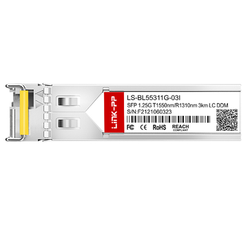 LINK-PP LS-BL55311G-03I 1G BiDi SFP 1550nm-TX/1310nm-RX 3km DOM シンプレックス LC SMF 光トランシーバーモジュール（産業用）画像3