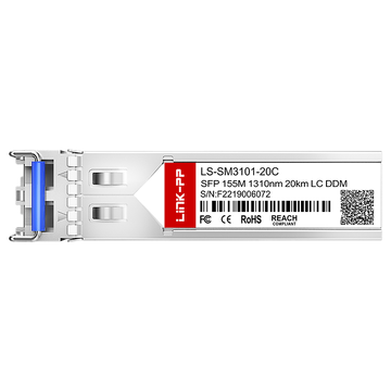 H3C sfp-fe-lx20-sm1310-d compatible 100base-lx10 sfp 1310nm 20km duplex lc smf transceiver module image 3